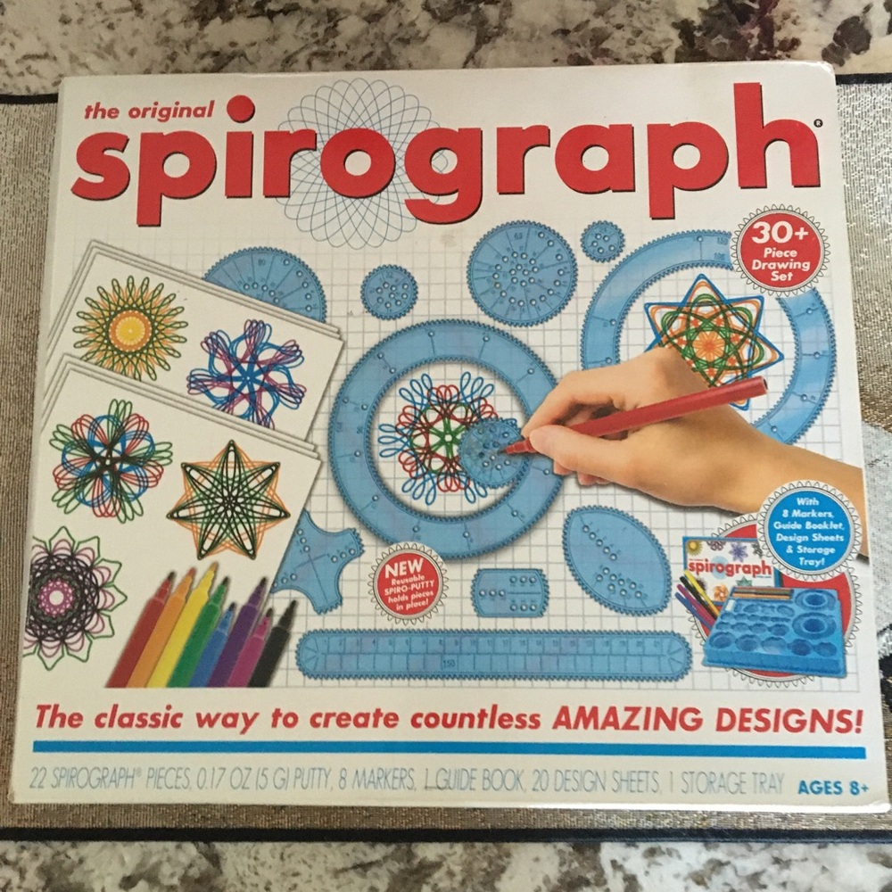 RARE Original Spirograph Coloring and Design Creativity Tool Vintage Toy Set